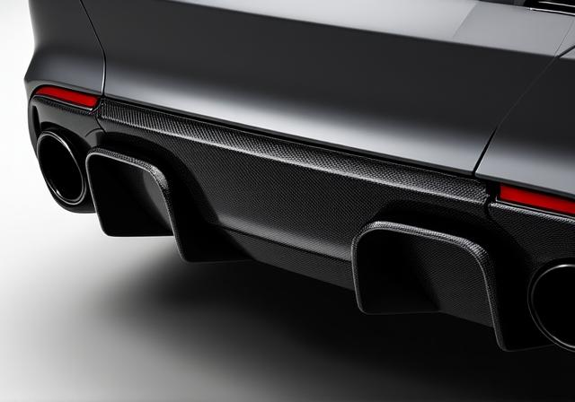 Carbon fiber front splitter and rear diffuser